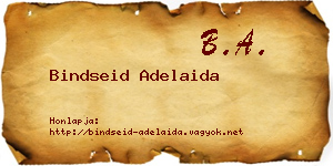 Bindseid Adelaida névjegykártya